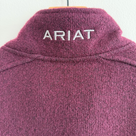 Ariat Men's Bowdrie Bonded Full Zip Stretch Wool Jacket Malbec Heather Size XL - Picture 3 of 13